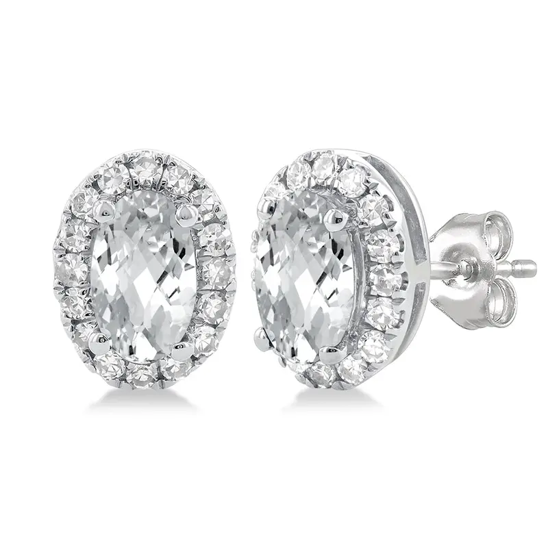 Clearbloom White Topaz Earrings 1