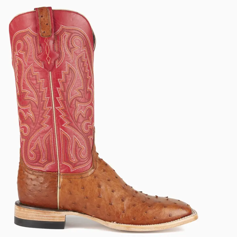 Cognac Full Quill Ostrich - Square 1