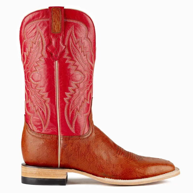 Cognac Smooth Ostrich - Square 1
