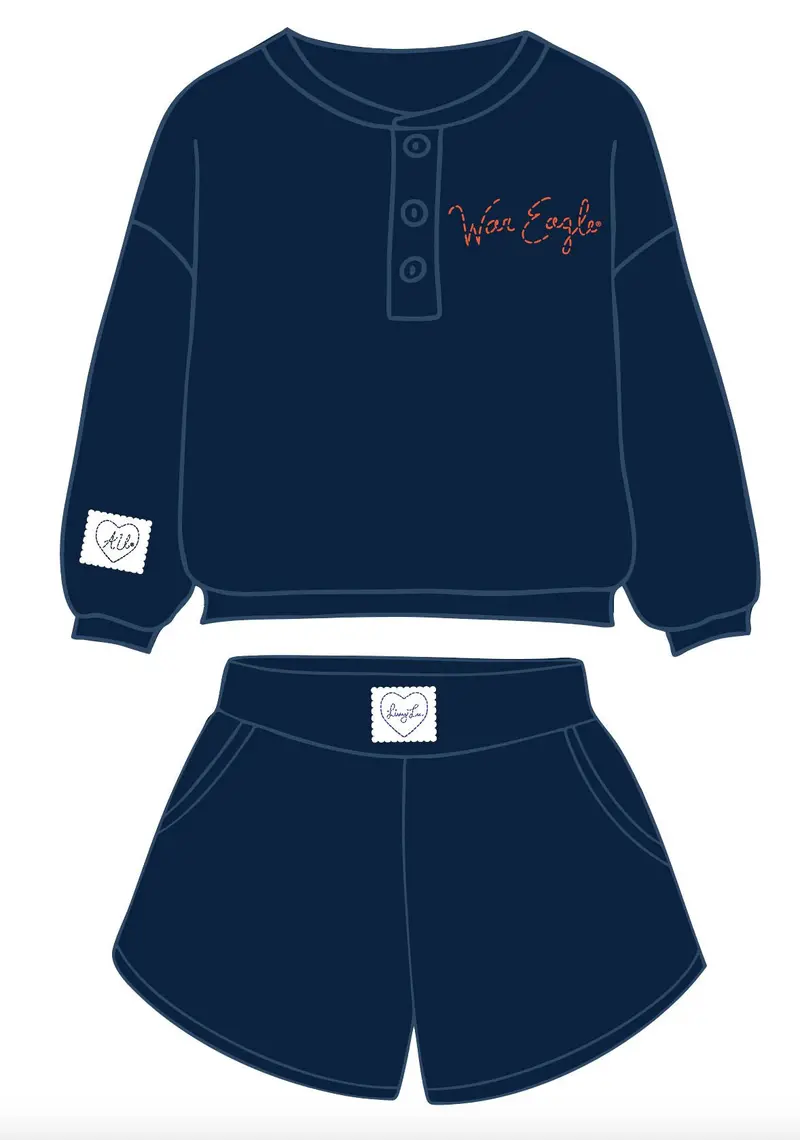 *Coming Soon* Auburn Tigers Stitched Navy Signature Waffle Top 1