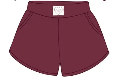 *Coming Soon* Livylu Signature Waffle Maroon Lounge Shorts 1