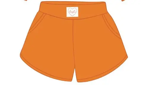 *Coming Soon* Livylu Signature Waffle Orange Lounge Shorts 1