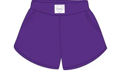 *Coming Soon* Livylu Signature Waffle Purple Lounge Shorts 1