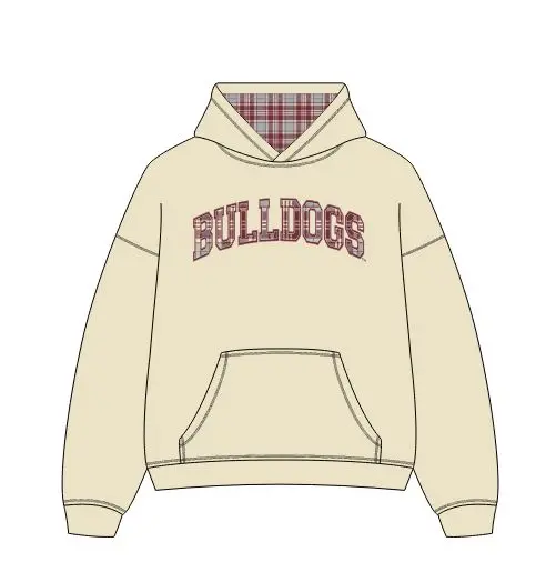 *Coming Soon* Mississippi State Bulldogs Varsity Plaid Off White Hoodie 1