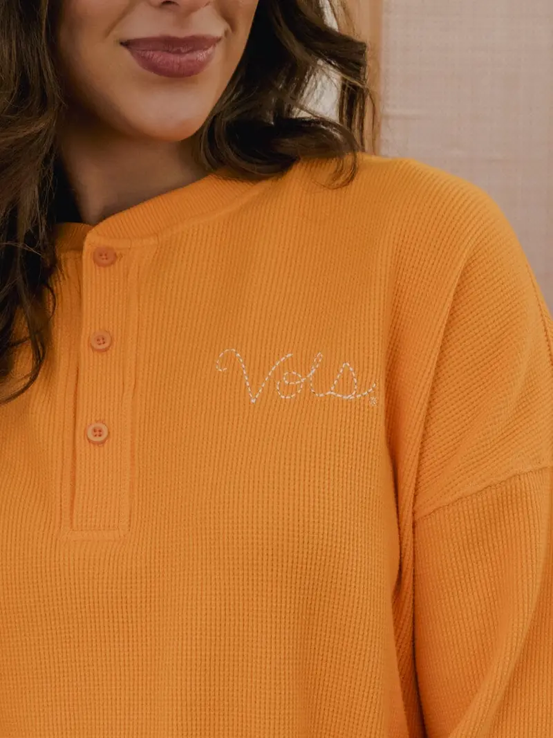 *Coming Soon* Tennessee Vols Stitched Orange Signature Waffle Top 1