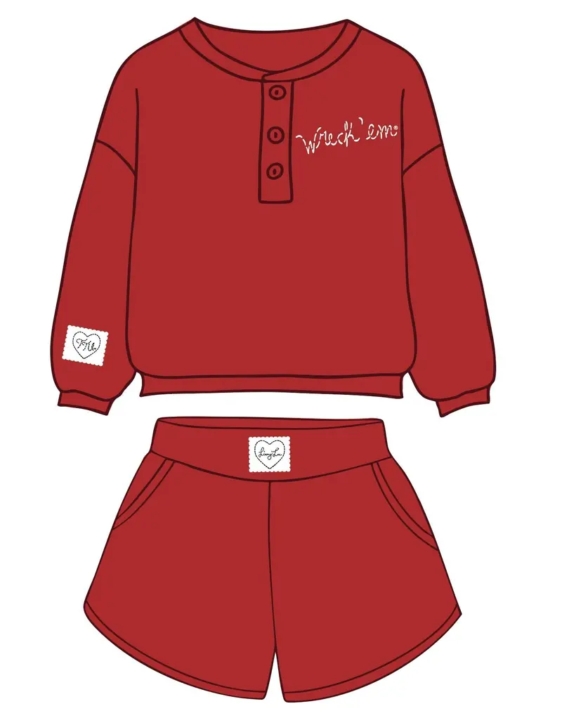 *Coming Soon* Texas Tech Stitched Red Signature Waffle Top 1