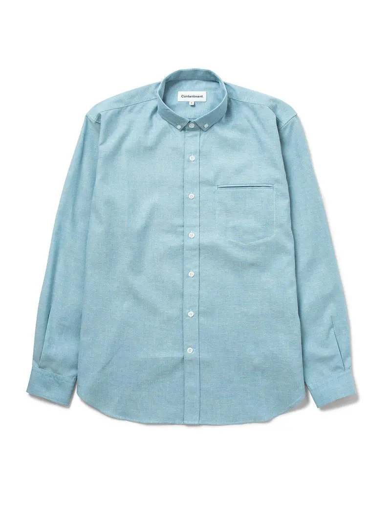 Contentment. Jetted Oxford Light Blue Shirt 1