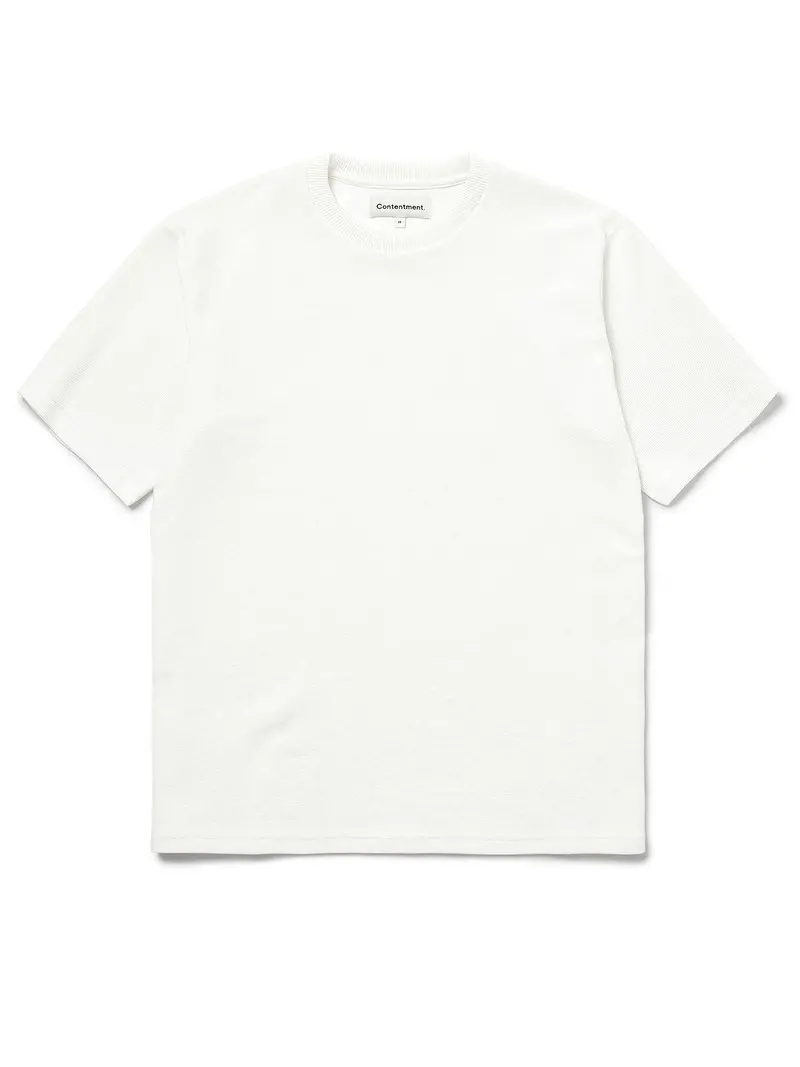 Contentment. Waffle White T-Shirt 1