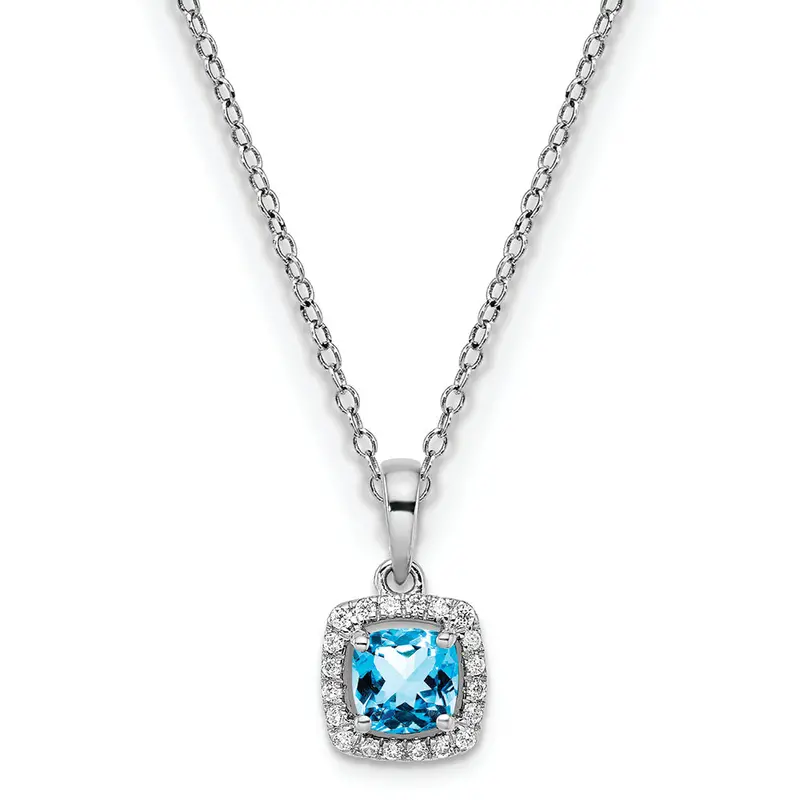 Cool Flame Blue Topaz Pendant 1