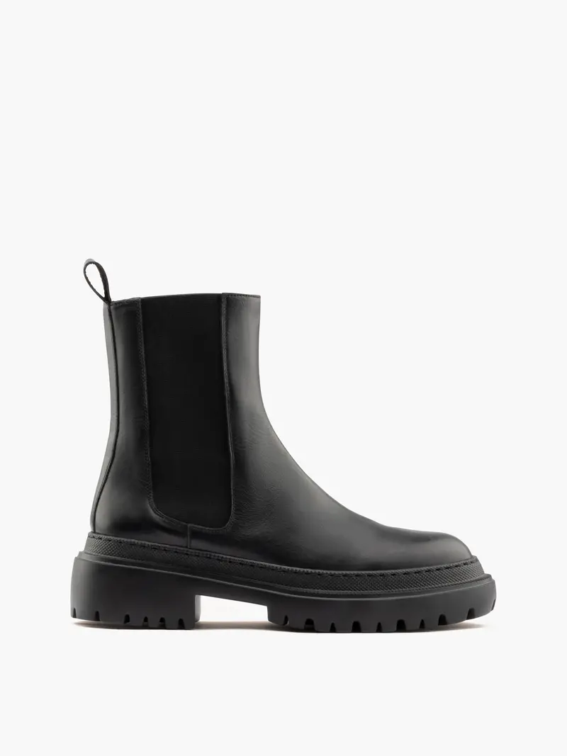 Corticella Black Leather Unlined Boot 1