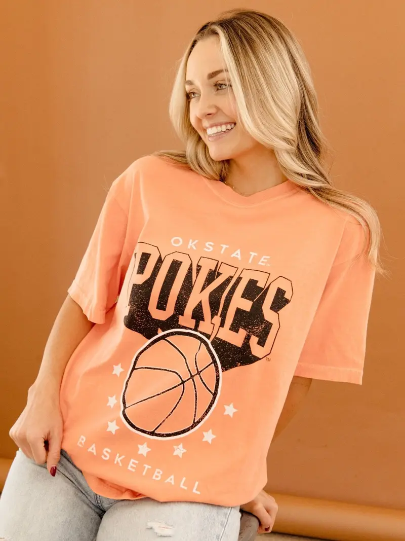 Cowboys Basketball Pro Orange Tee 1