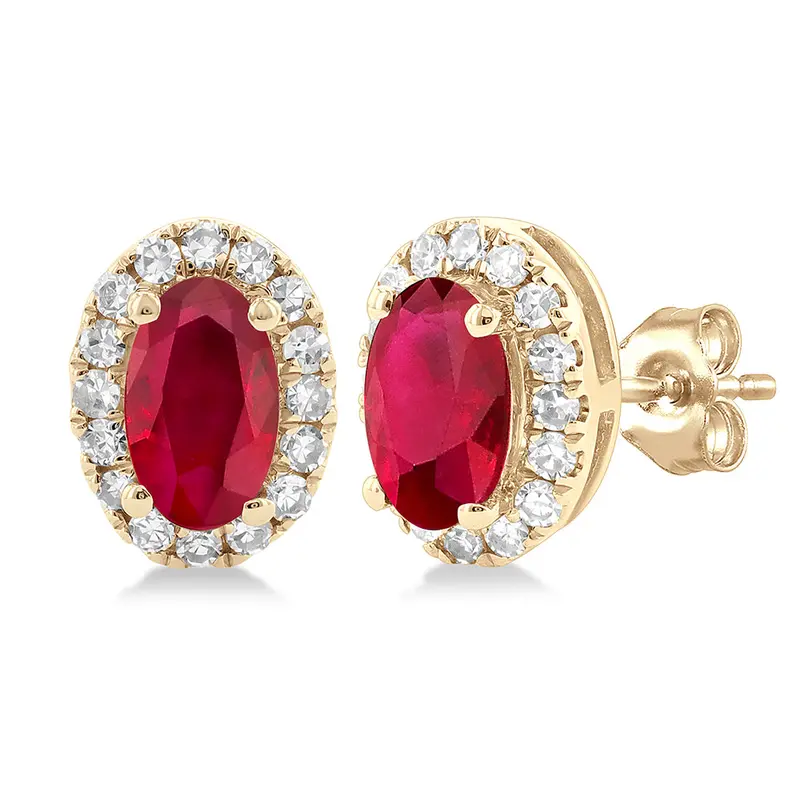 Crimson Fire Ruby Earrings 1