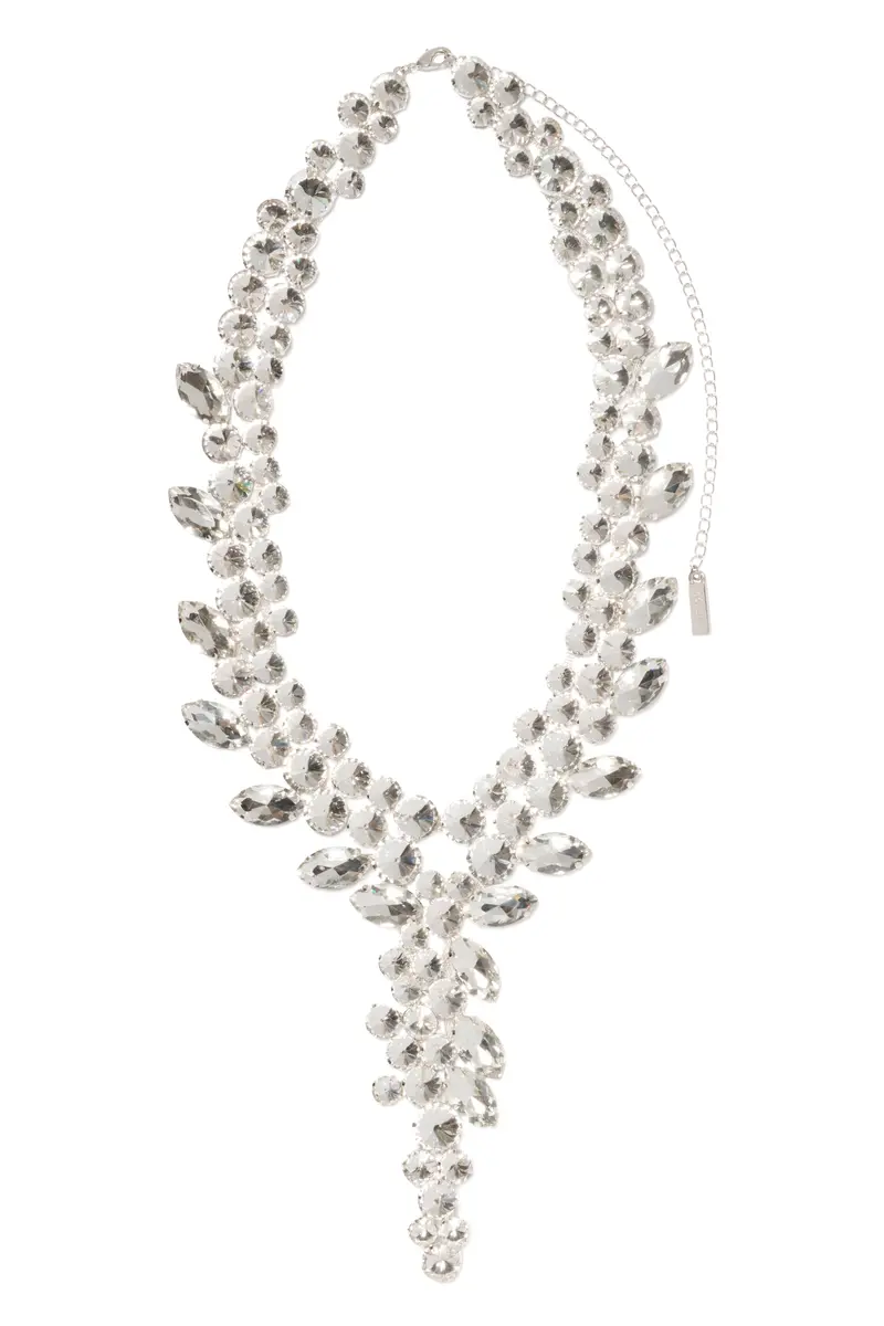 Crystal Clear Chandelier Necklace 1