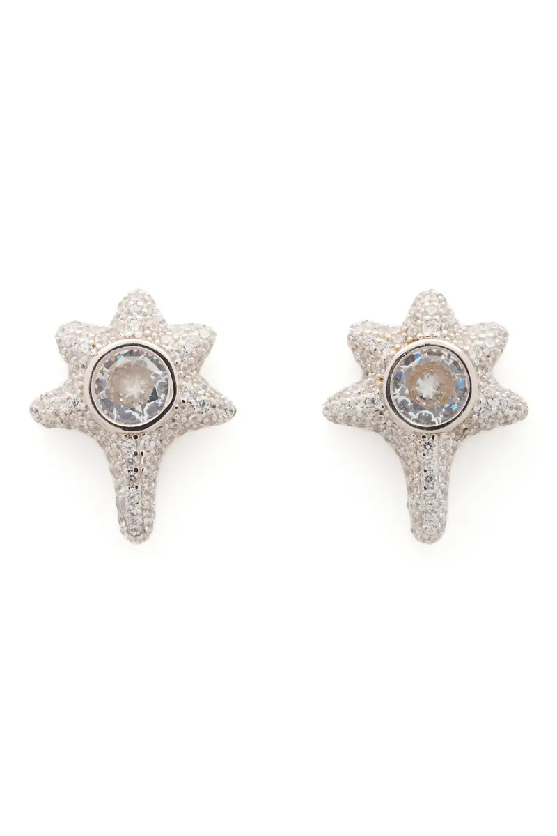 Crystal Clear Coral Studs 1