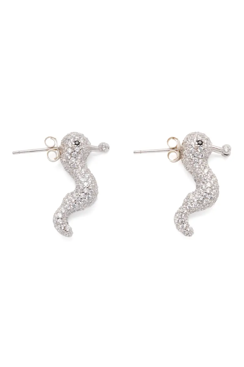 Crystal Clear Slug Earrings 1