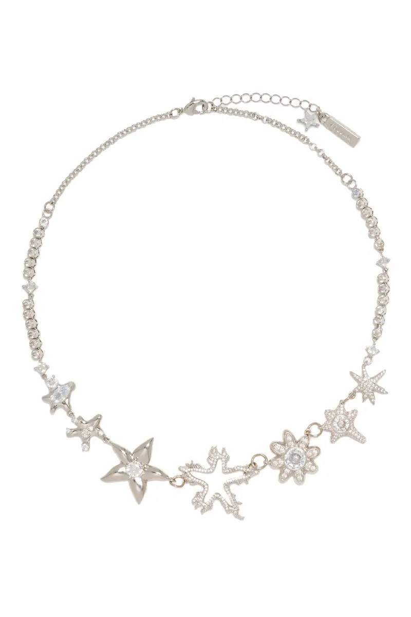 Crystal Clear Star Flame Constellation Necklace 1