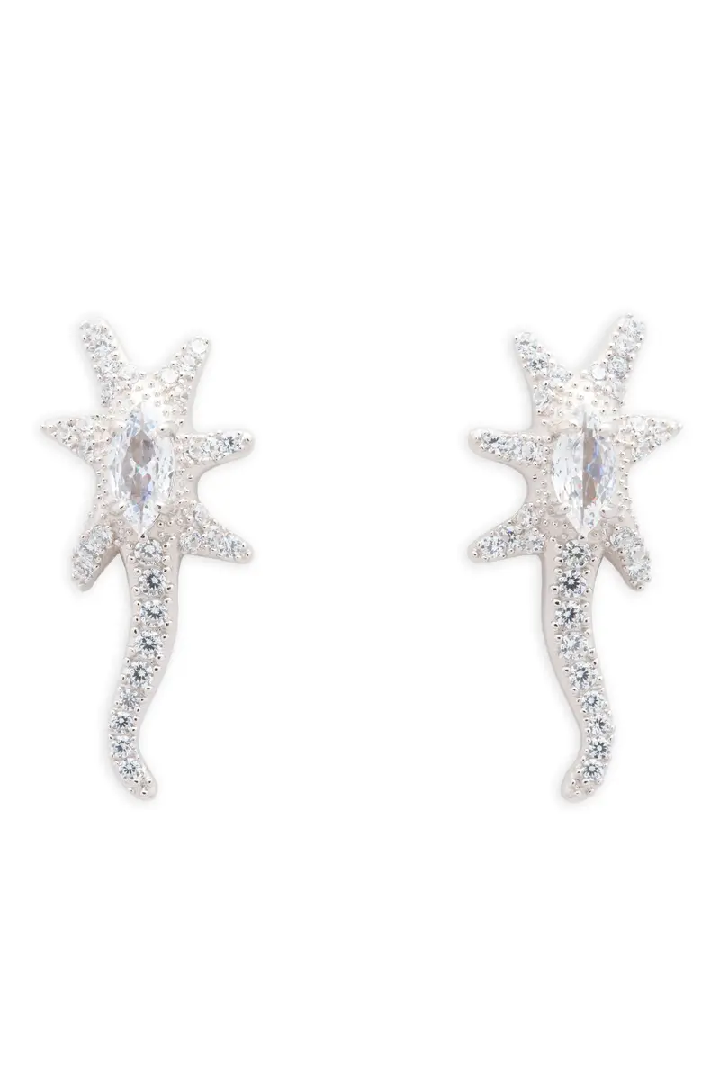 Crystal Clear Star Trail Earrings 1
