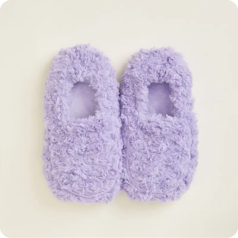 Curly Purple Slippers Warmies® 1