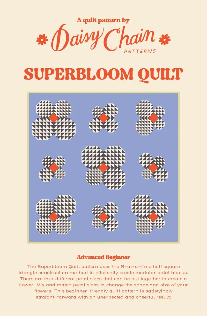 Daisy Chain Patterns Superbloom Quilt Pdf 1