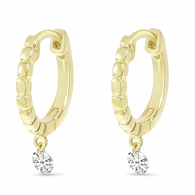 Dashing Diamond Fire Hoop Earrings 1