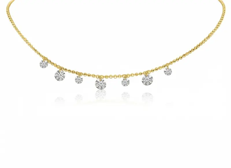 Dashing Diamond Fringe Drop Necklace 1