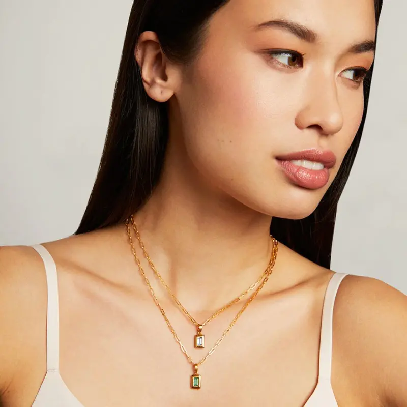 Dean Davidson Baguette Birthstone Pendant Necklace 2