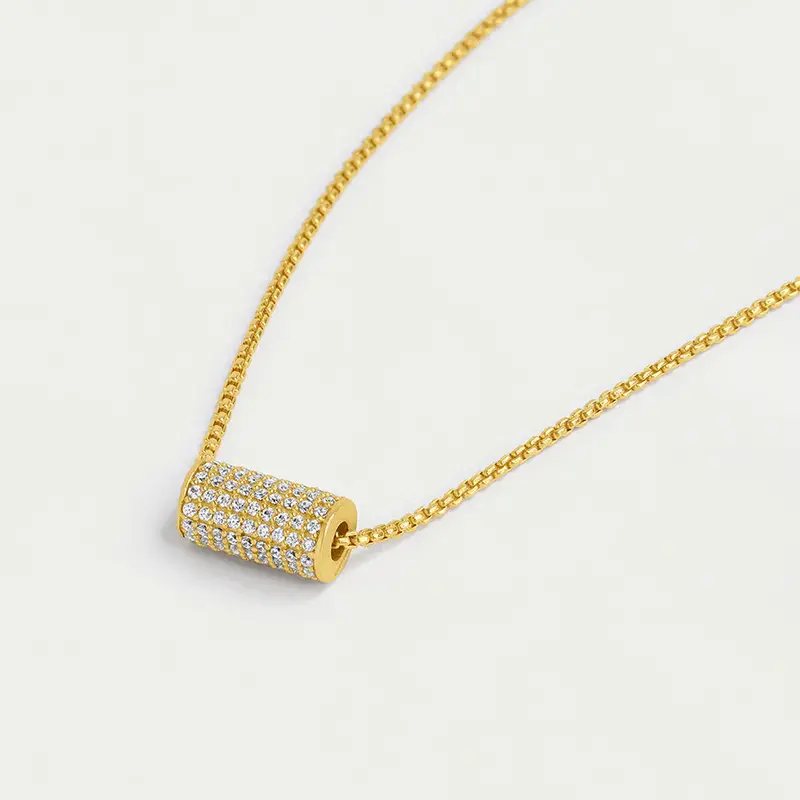 Dean Davidson Petit Pavé Mini Tube Necklace 1