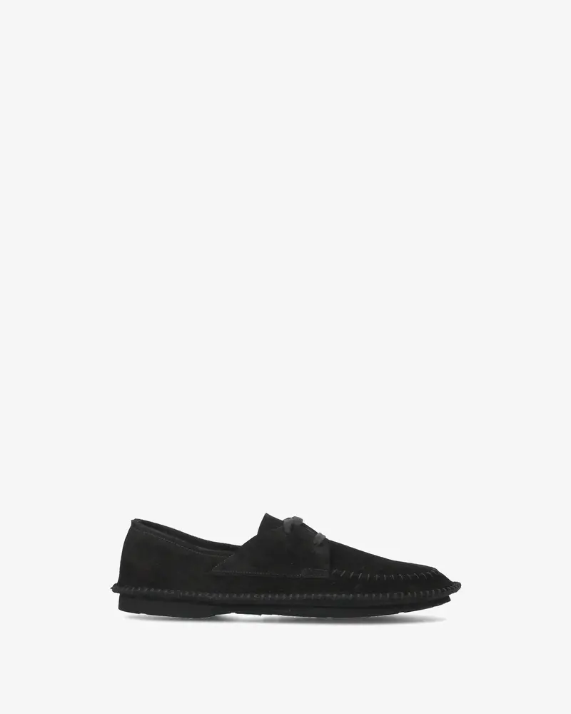 Deconstructed Lace-Up Shoe In Suede Leather 1