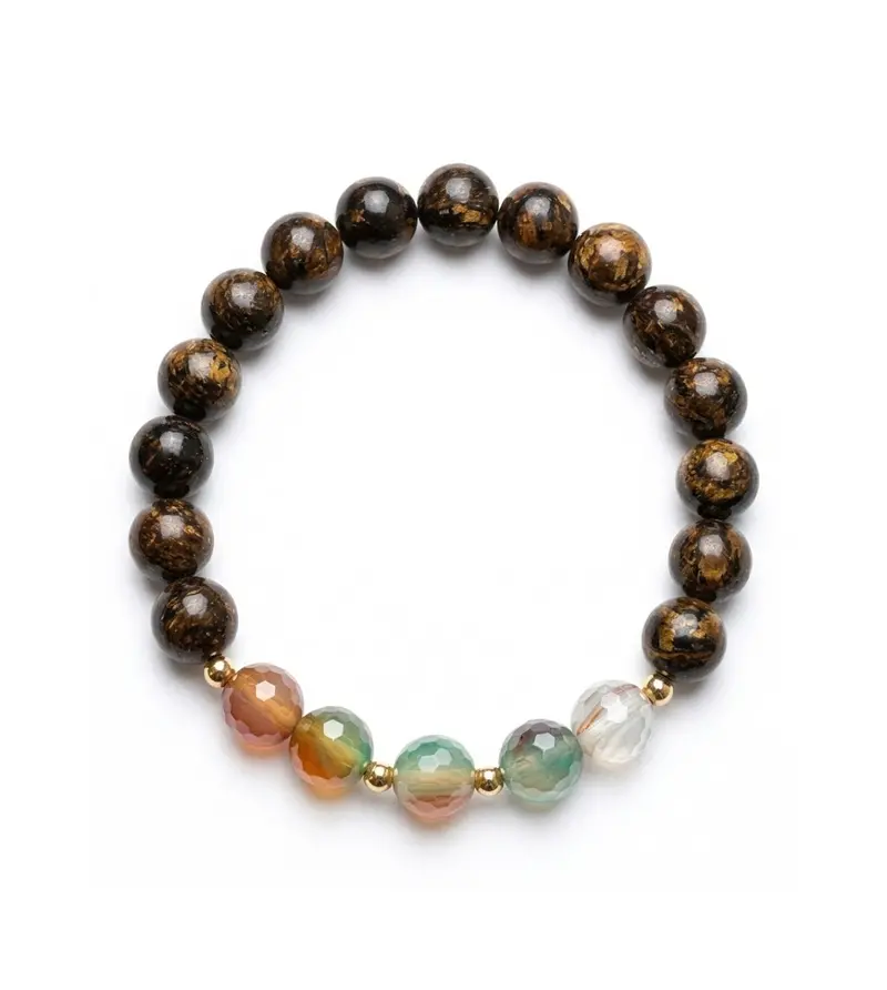 Dee Berkley® Rainforest Agate Bronzite Bracelet 1