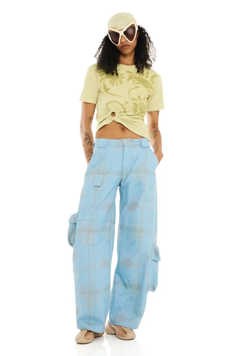 Denim Picnic Lawn Cargo Pant 1