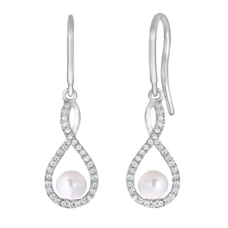 Dewdrop Pearl Twist Earrings 1