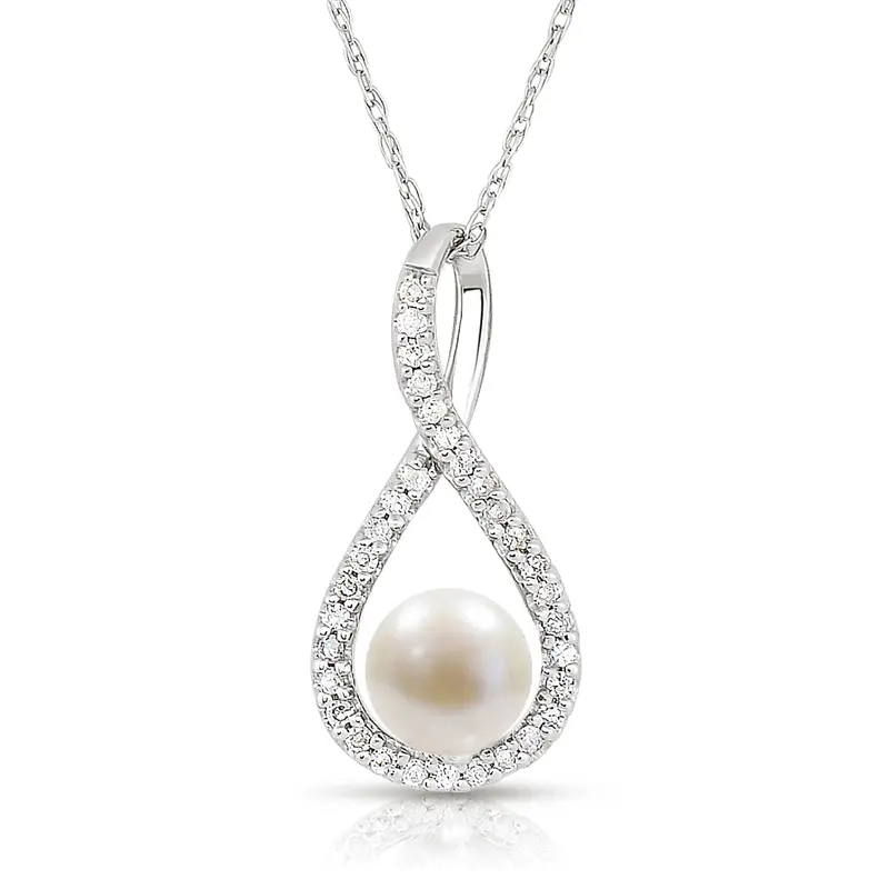 Dewdrop Pearl Twist Pendant 1