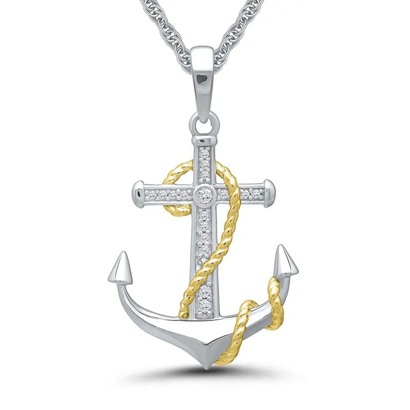 Diamond Anchor Pendant 1