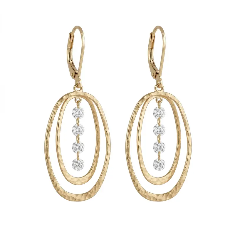 Diamond Cascade Drop Earrings 1