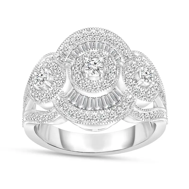Diamond Horizon Cocktail Ring 1