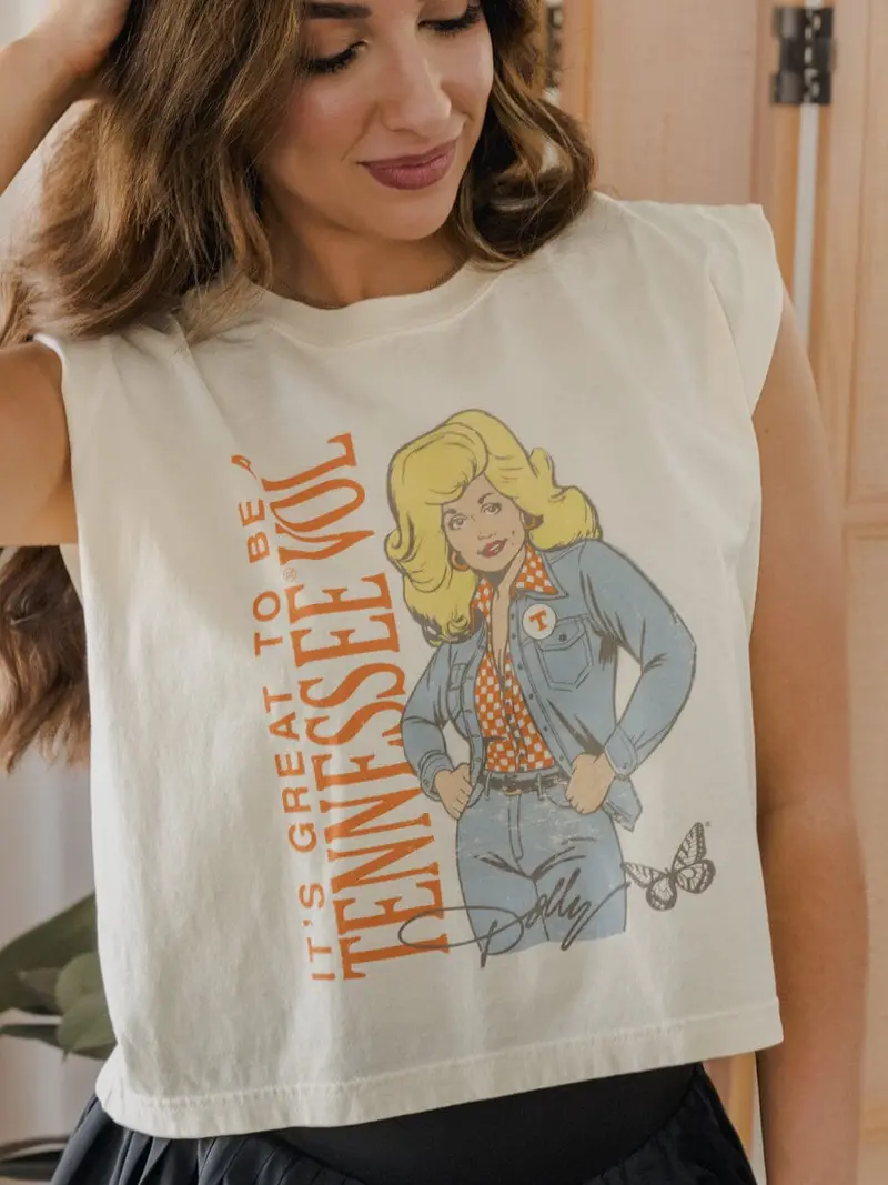 Dolly Parton Vols Game Day Mascot Off White Muscle Tank 1