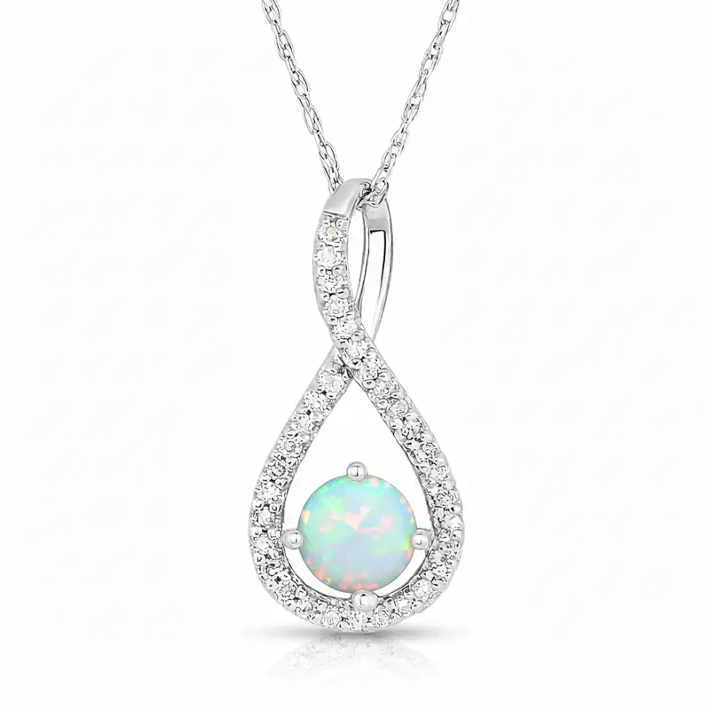 Dreamdrop Opal Twist Pendant 1