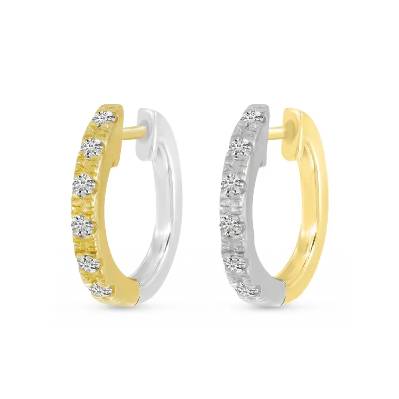 Dual Glow Reversible Huggie Earrings 1