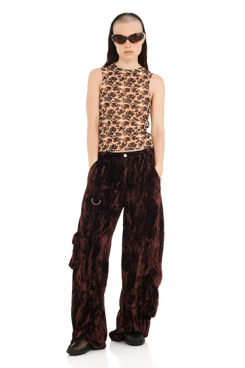 Earth Velvet Lawn Cargo Pant 1