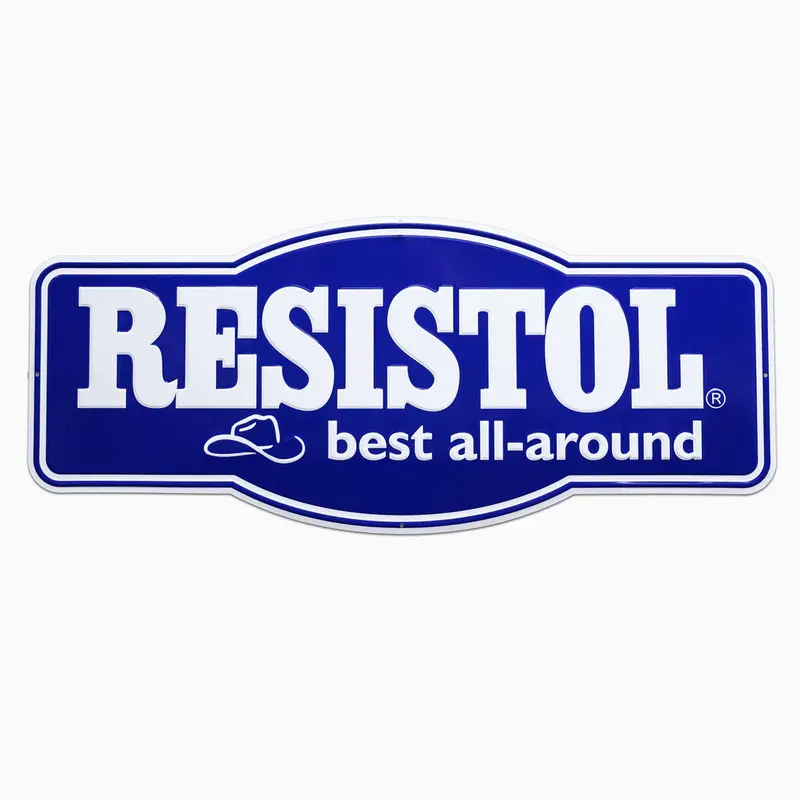 Embossed Resistol Metal Tacker Sign 1
