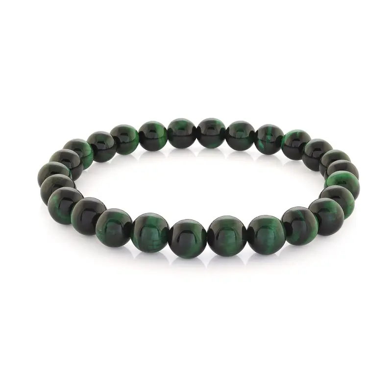 Emerald Shadow Tiger’S Eye Bead Bracelet 1