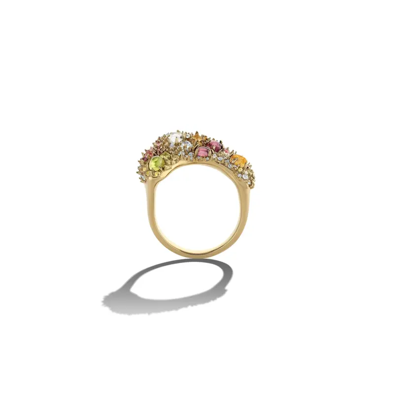 Encrusted Wavy Ring 1