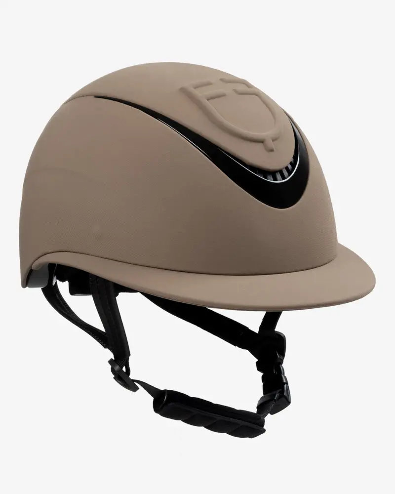 Equestro Meteor Wide Brim Equestrian Helmet - Walnut 1