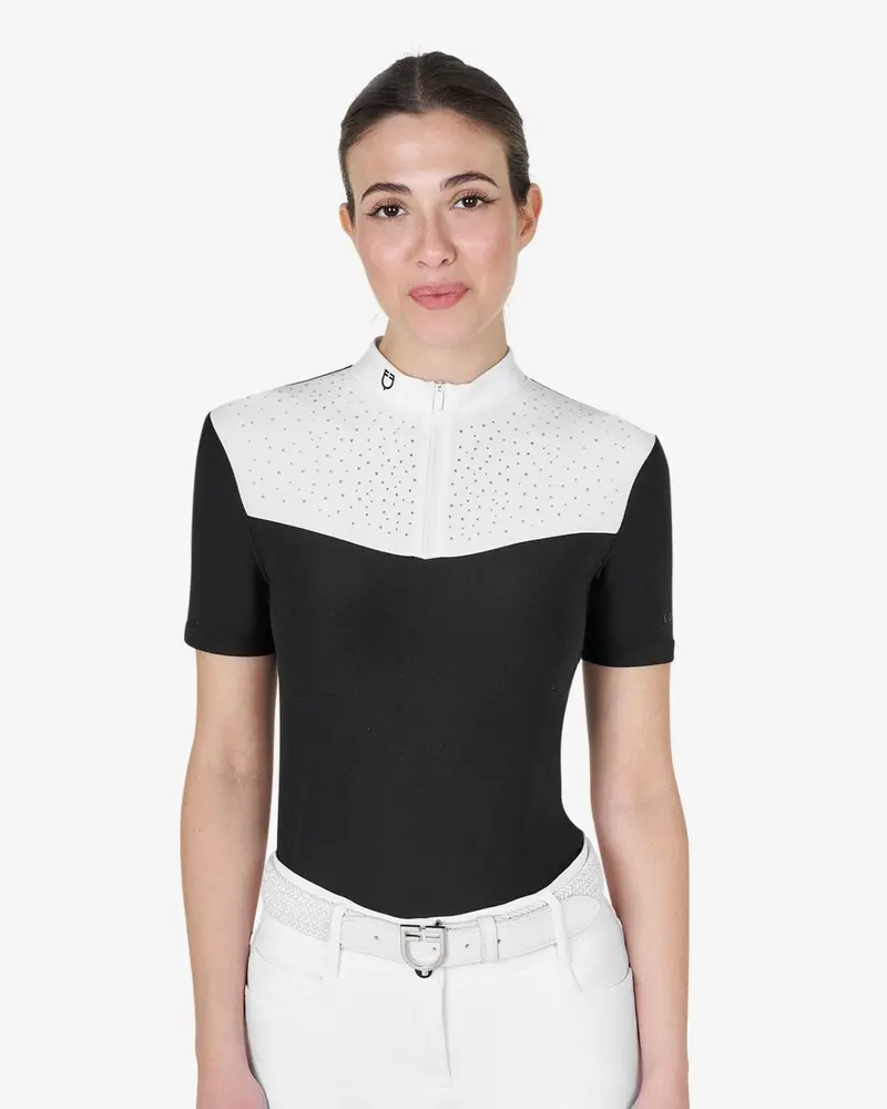 Equestro Women's Crystal Competition Polo Show Shirt 1
