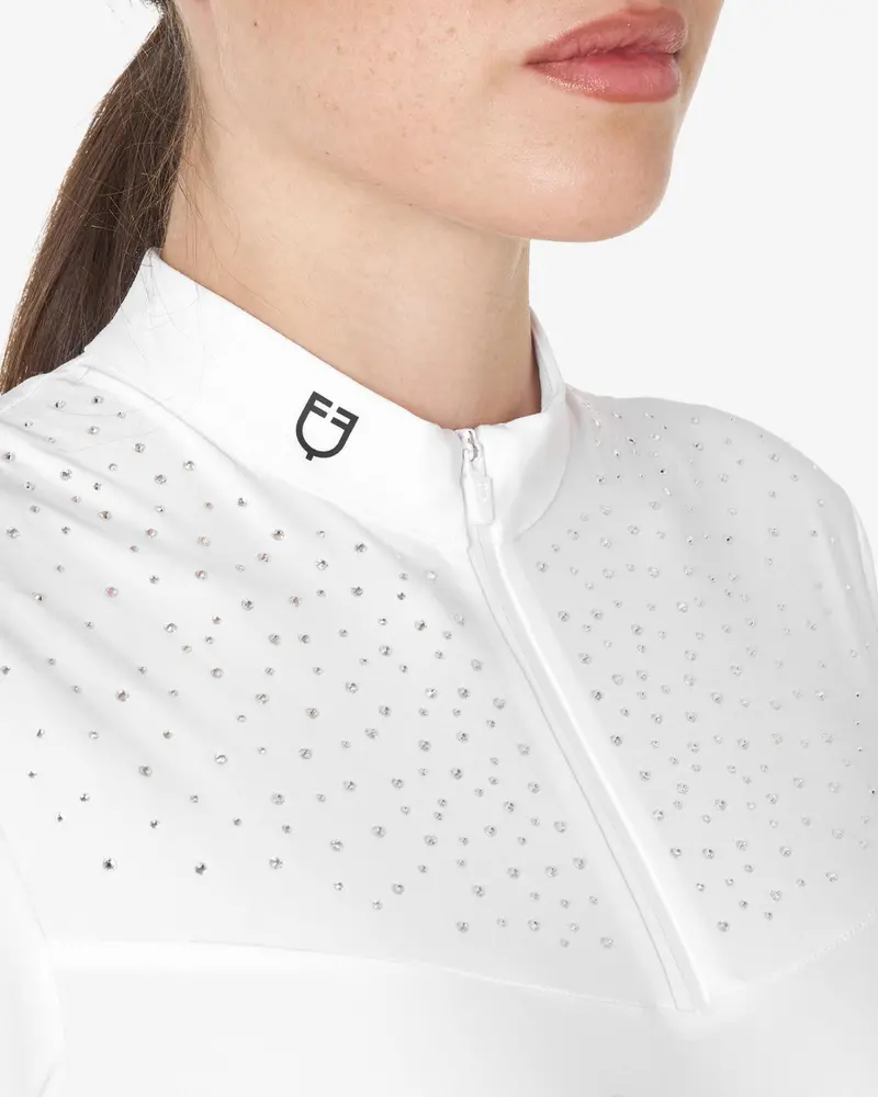 Equestro Women's Crystal Zip Show Shirt 3