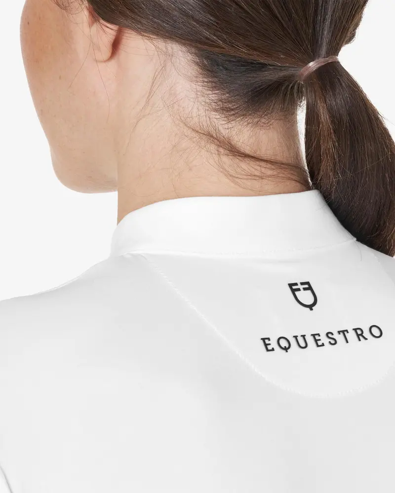 Equestro Women's Crystal Zip Show Shirt 4