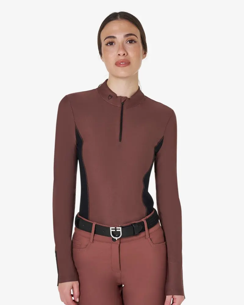 Equestro Women's Long-Sleeved Technical Polo Shirt 6