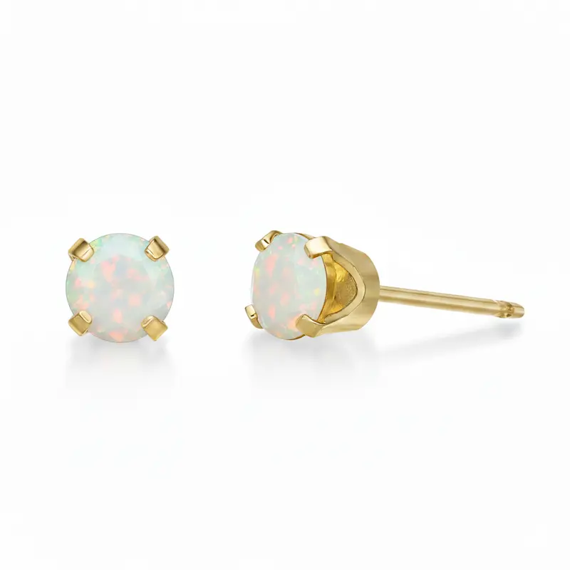 Ethereal Opal 4Mm Stud Earrings 1