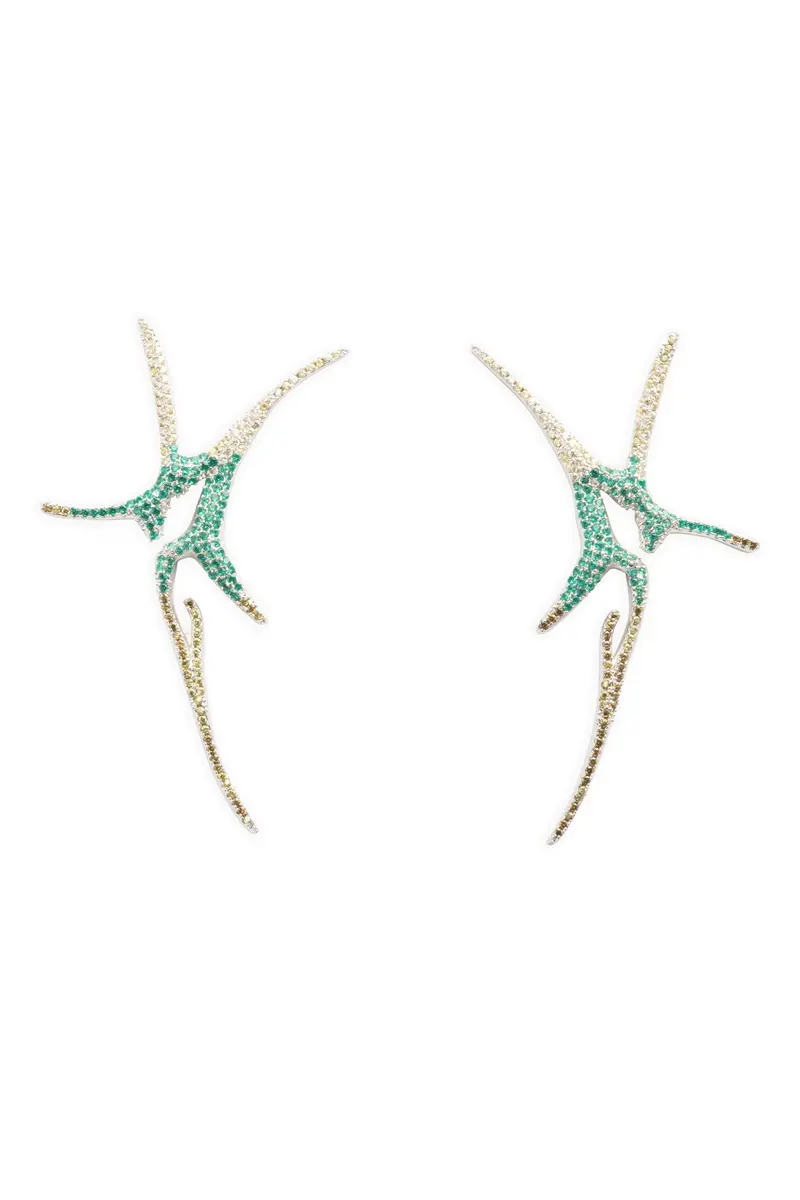 Fading Lime Pave Nova Earrings 1
