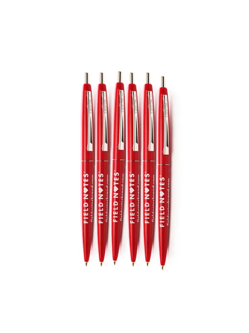 Field Notes Clic Pen 6 Pack Red Ink 1